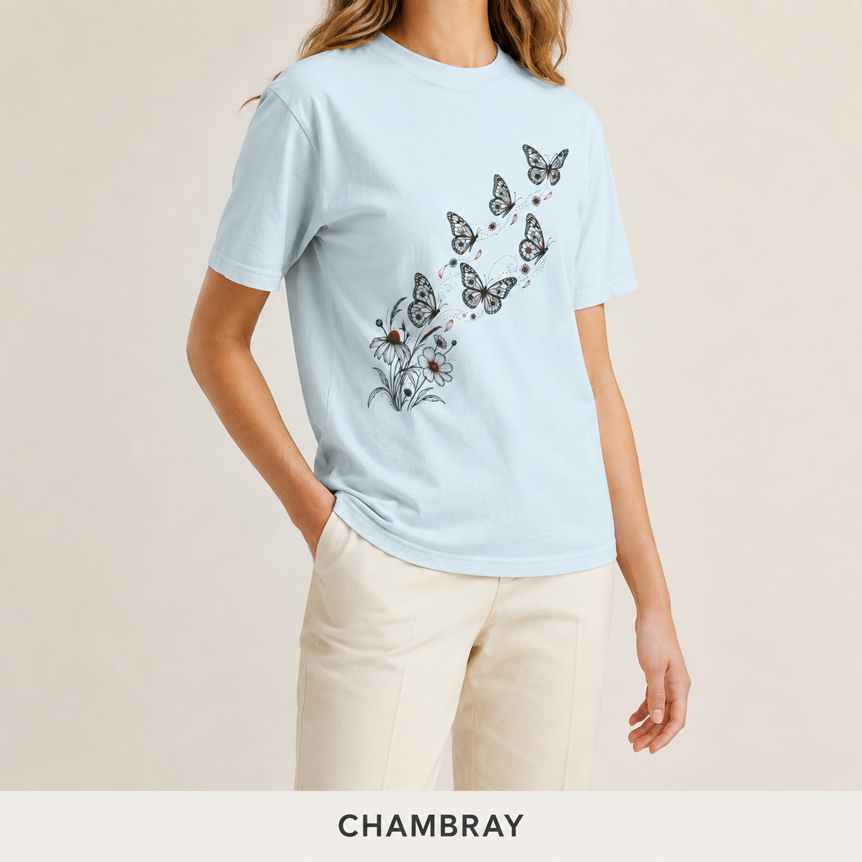 Butterfly Ascent T-Shirt — Garment-Dyed Cotton