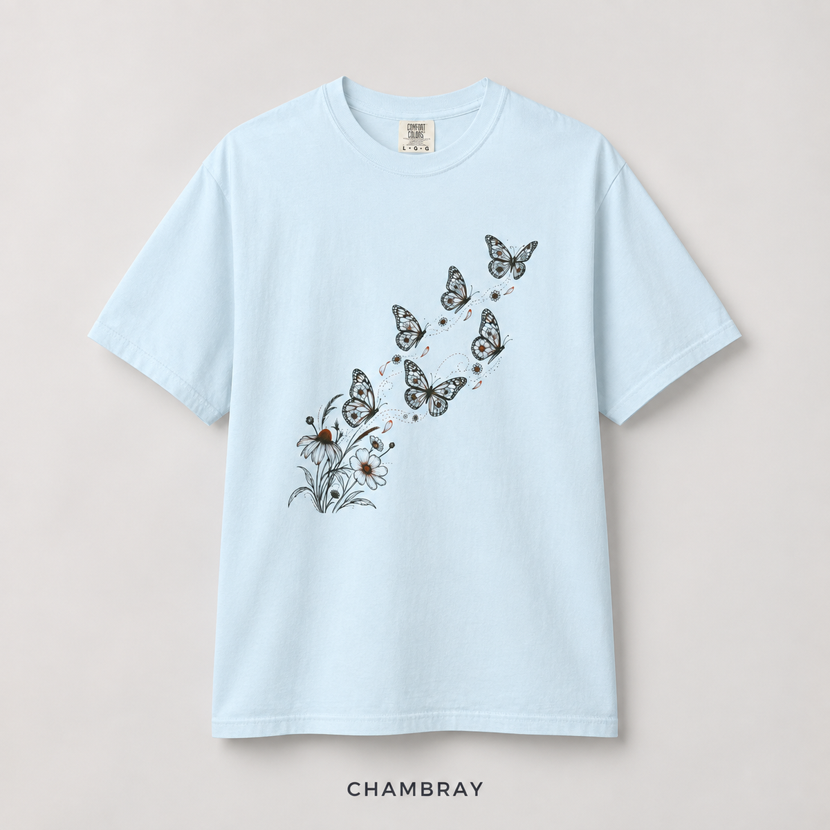 Butterfly Ascent T-Shirt — Garment-Dyed Cotton