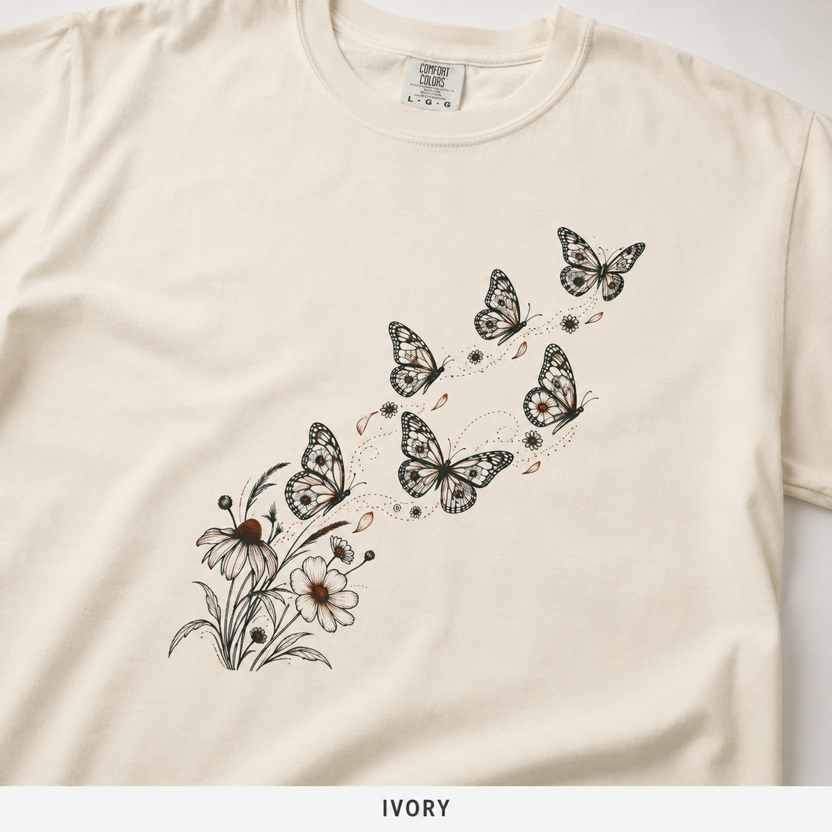 Butterfly Ascent T-Shirt — Garment-Dyed Cotton