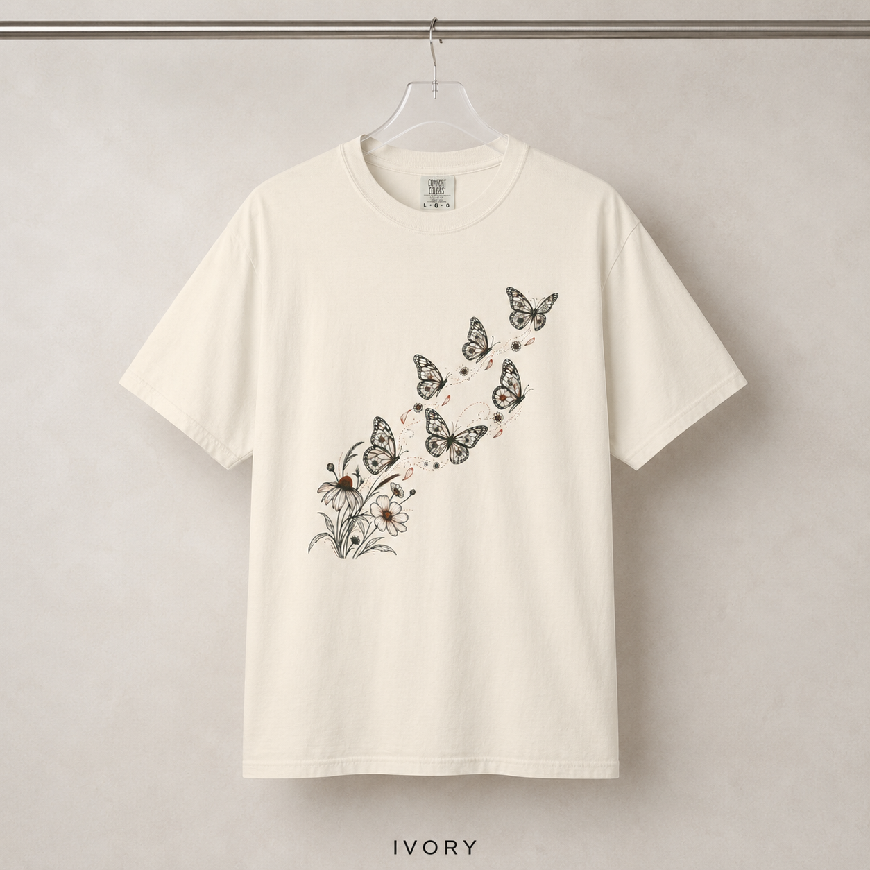 Butterfly Ascent T-Shirt — Garment-Dyed Cotton