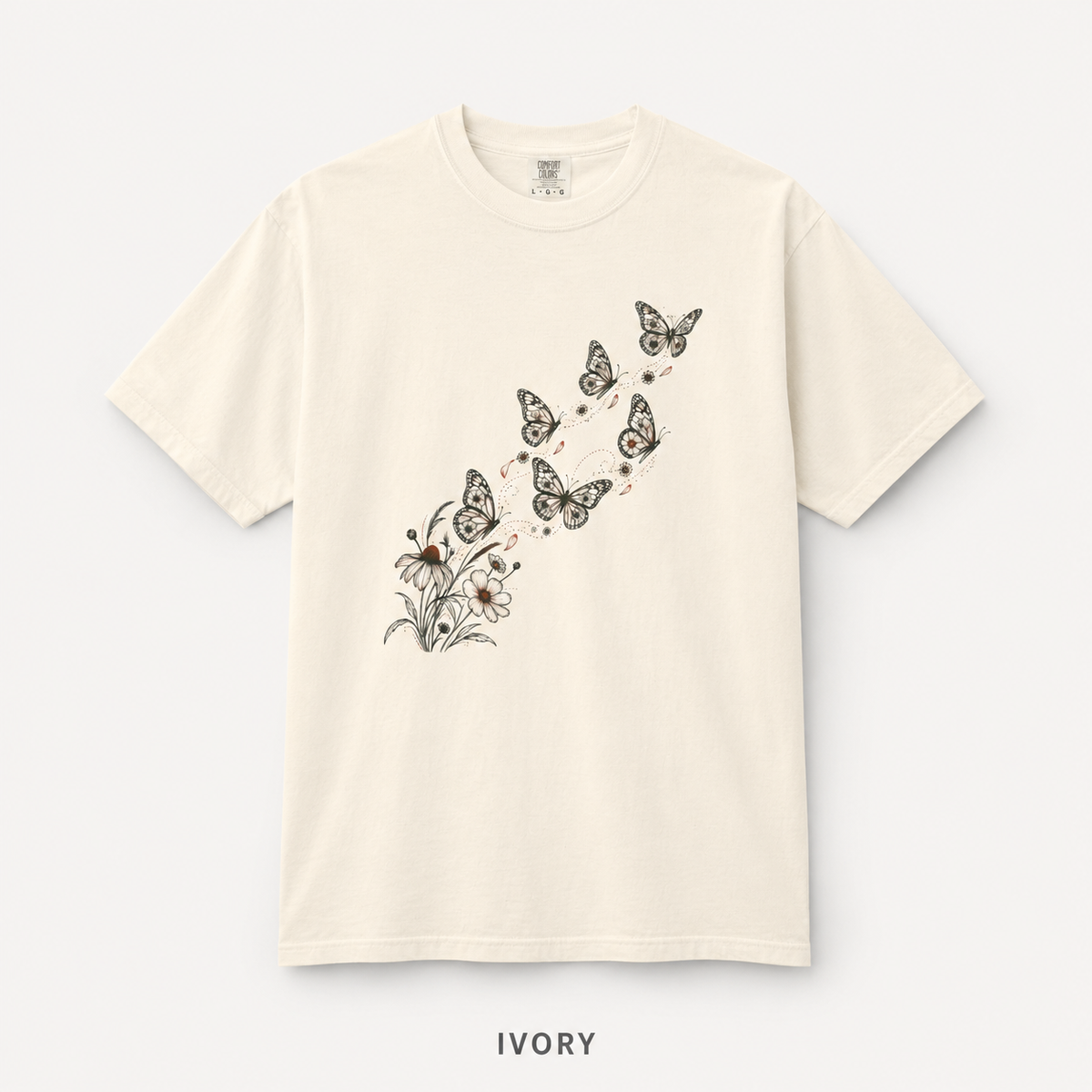 Butterfly Ascent T-Shirt — Garment-Dyed Cotton