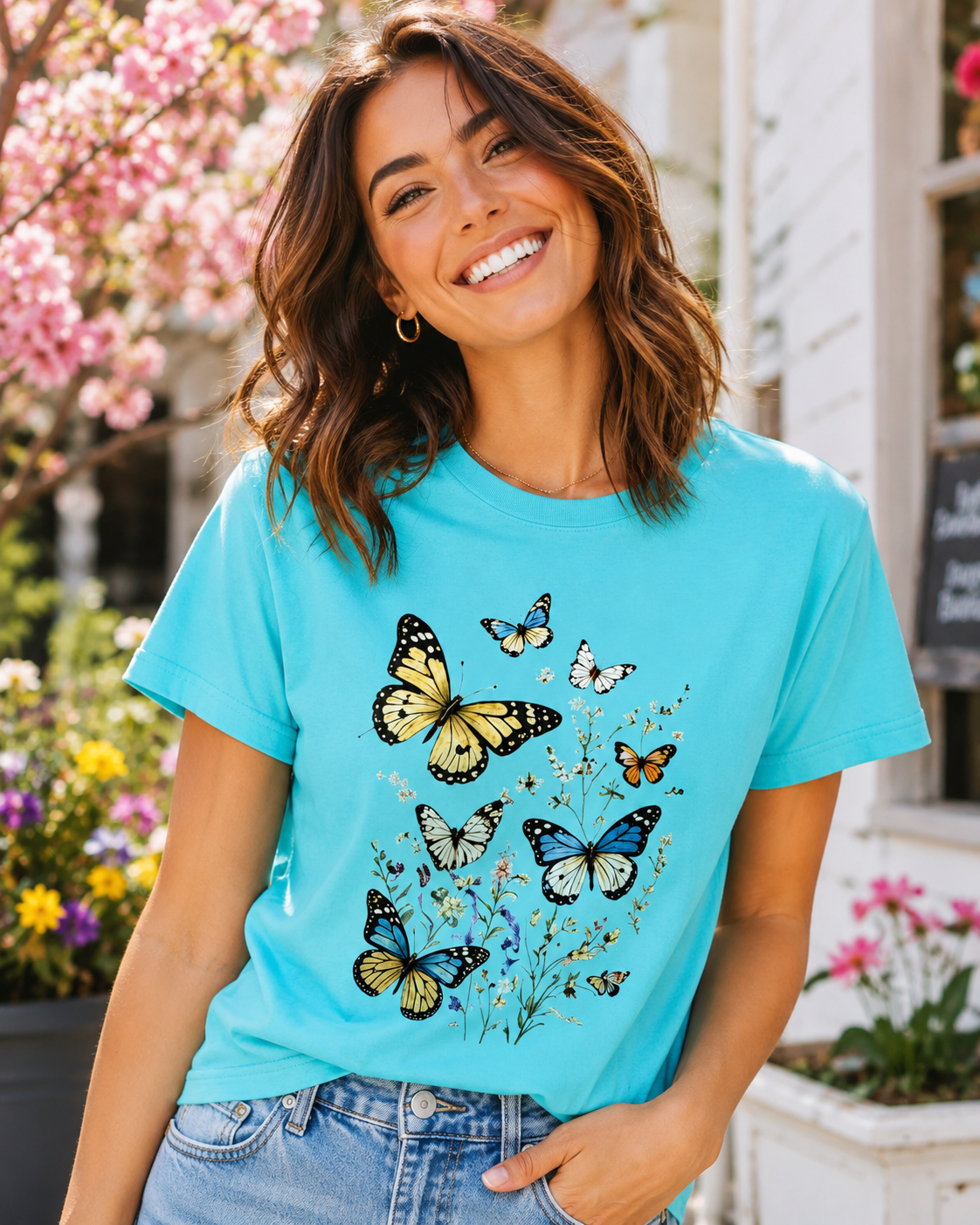 Butterfly Flutter Watercolor Tee