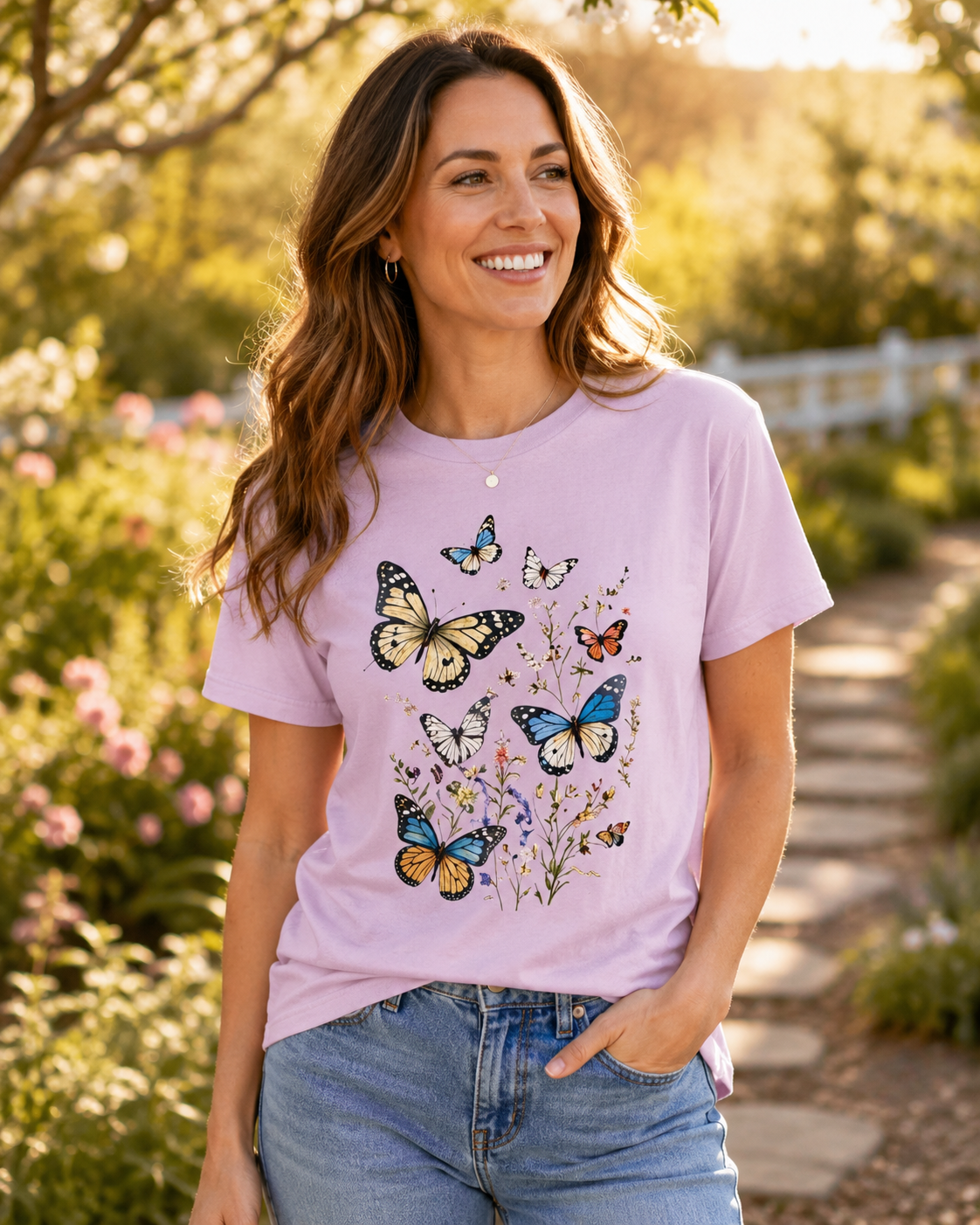 Butterfly Flutter Watercolor Tee