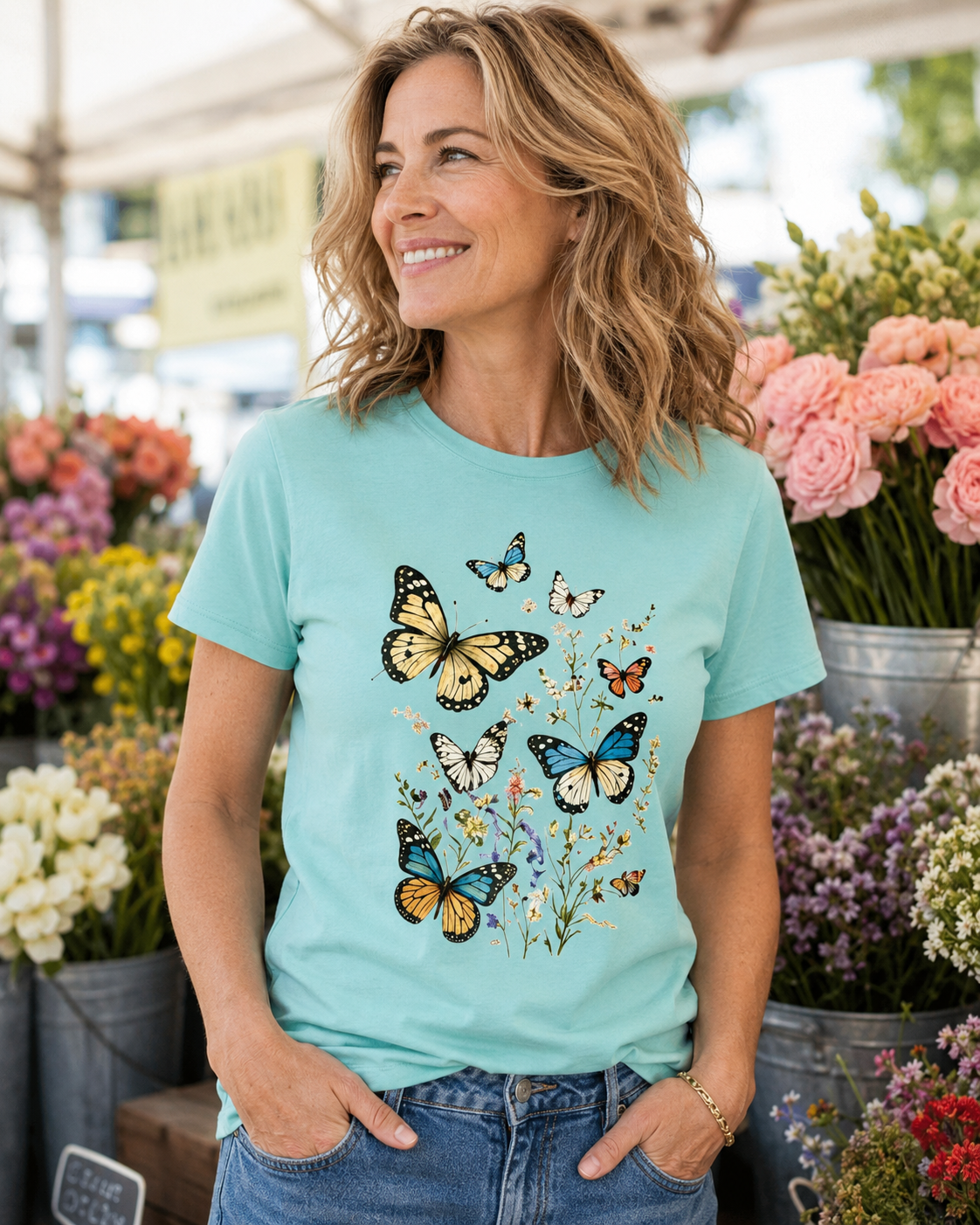 Butterfly Flutter Watercolor Tee
