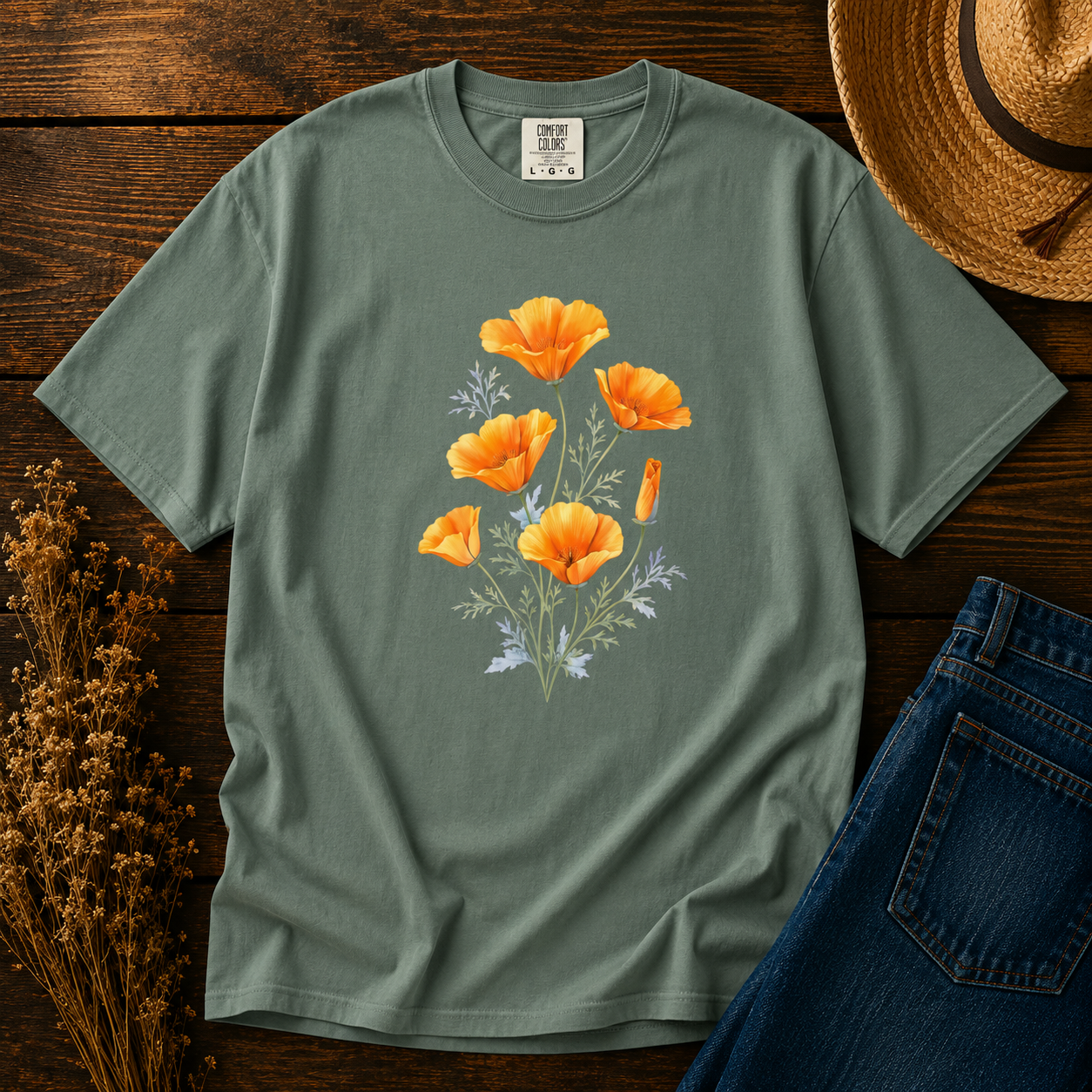 California Poppies at Golden Hour Tee