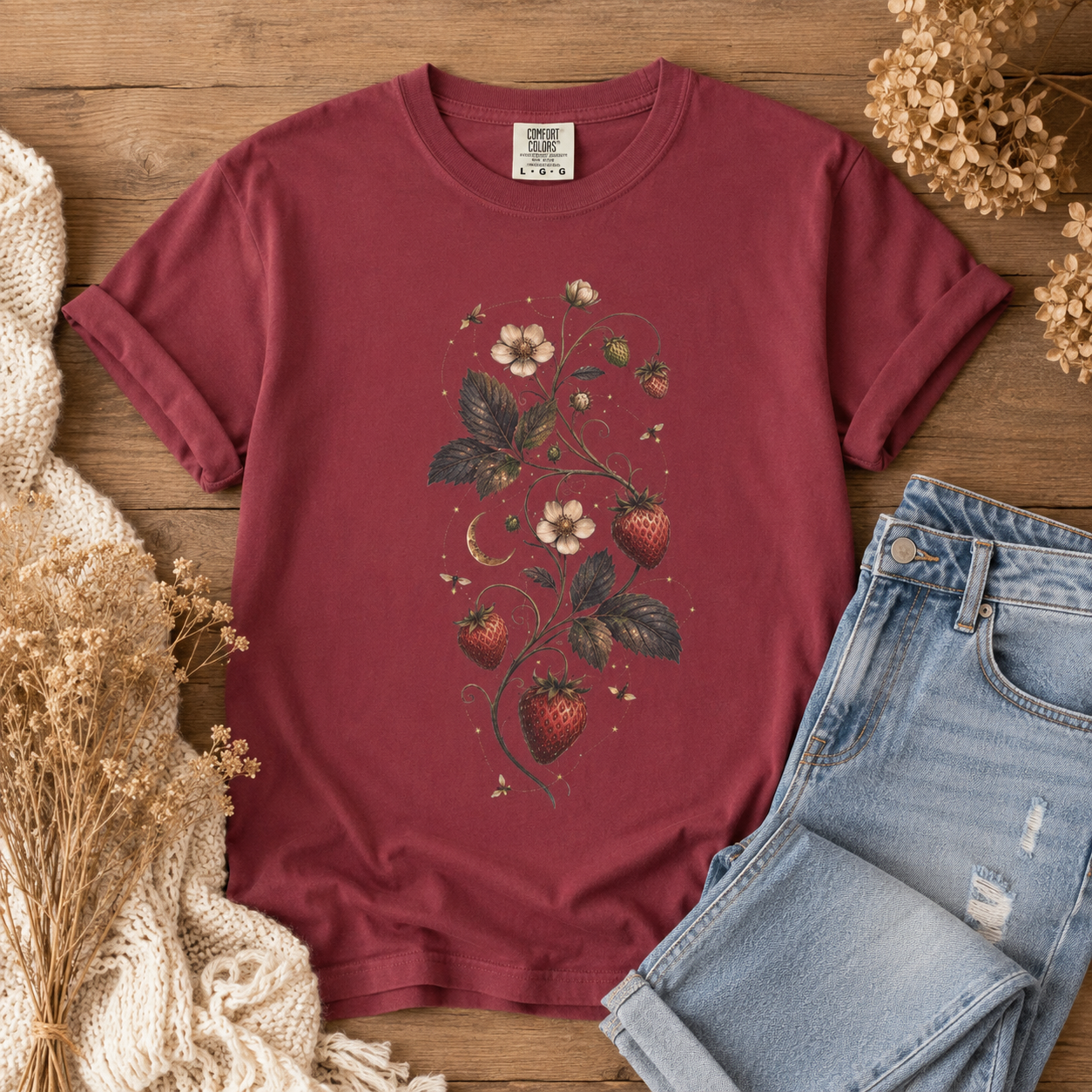 Celestial Strawberry Vine Tee