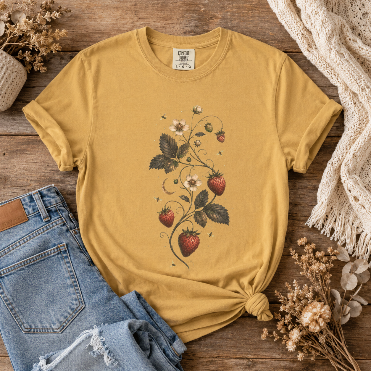 Celestial Strawberry Vine Tee