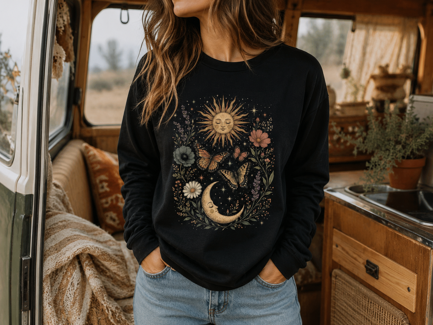 Celestial Garden — Heavyweight Long Sleeve Tee