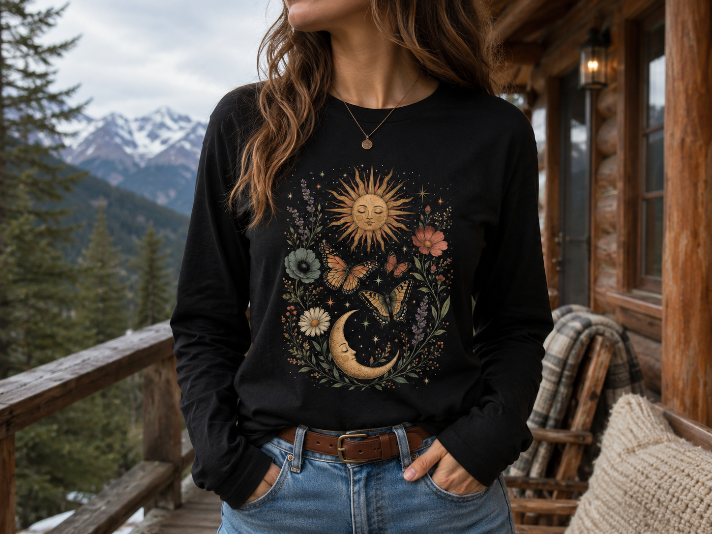 Celestial Garden — Heavyweight Long Sleeve Tee