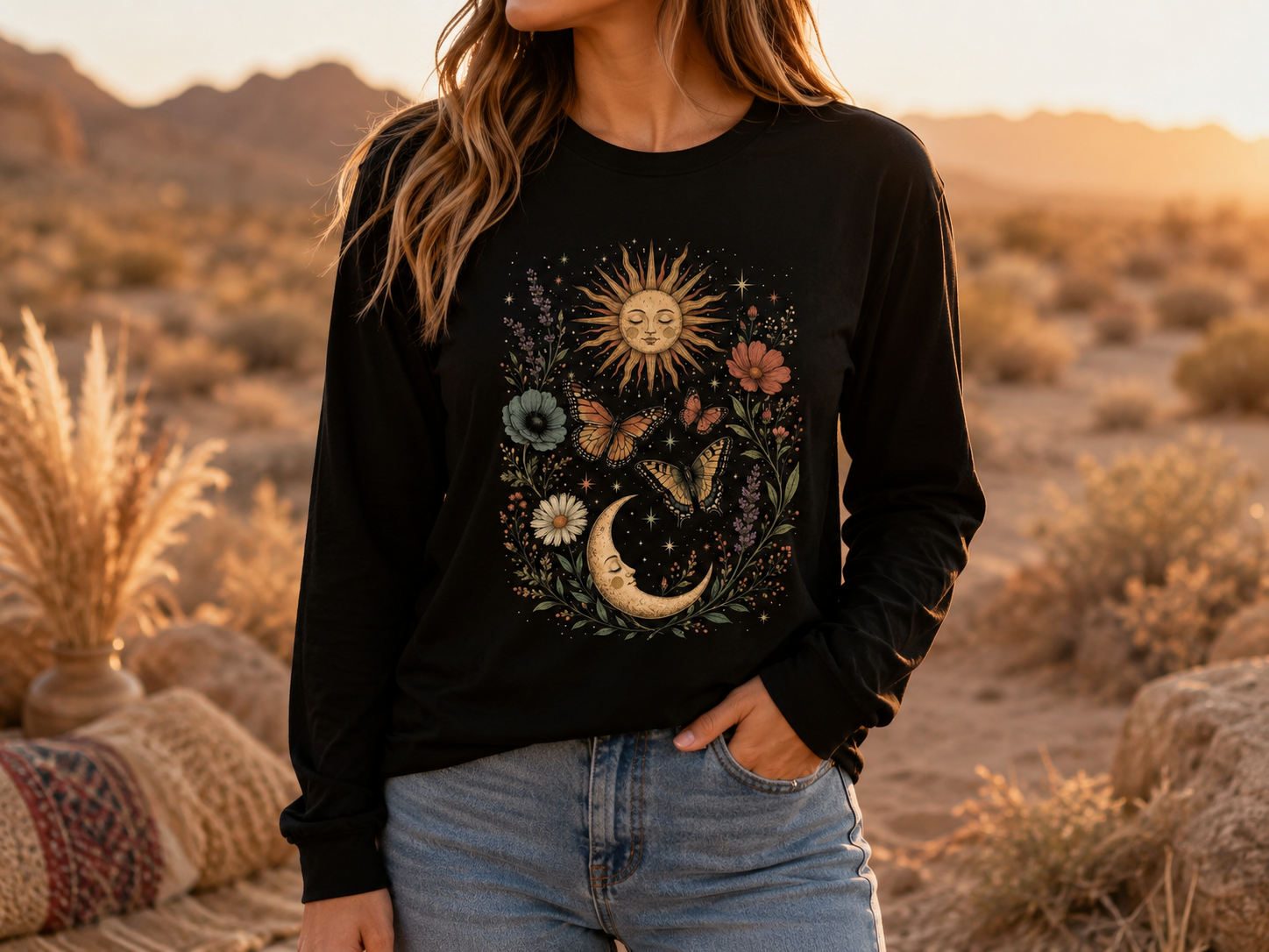 Celestial Garden — Heavyweight Long Sleeve Tee