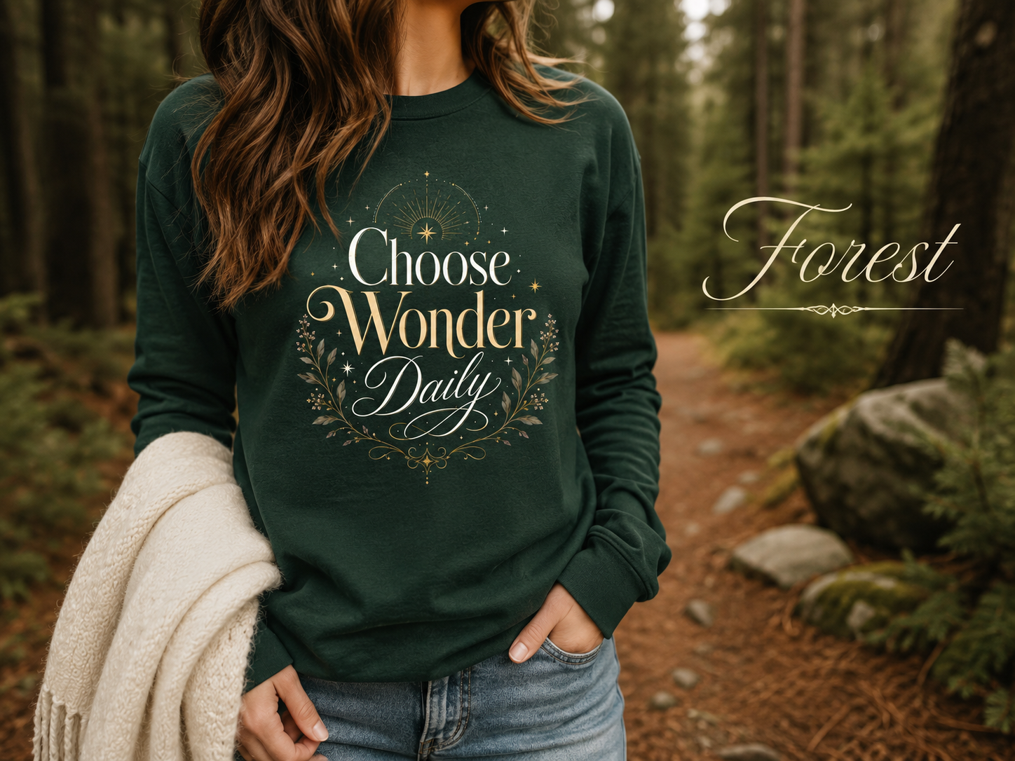 Choose Wonder Daily — Heavyweight Long Sleeve Tee