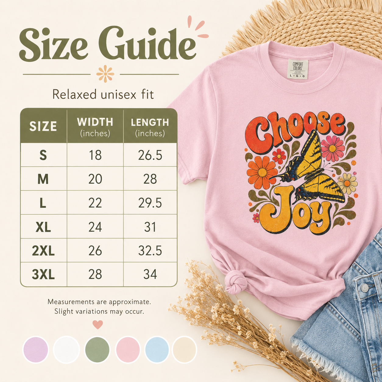 Choose Joy - Retro Butterfly Tee