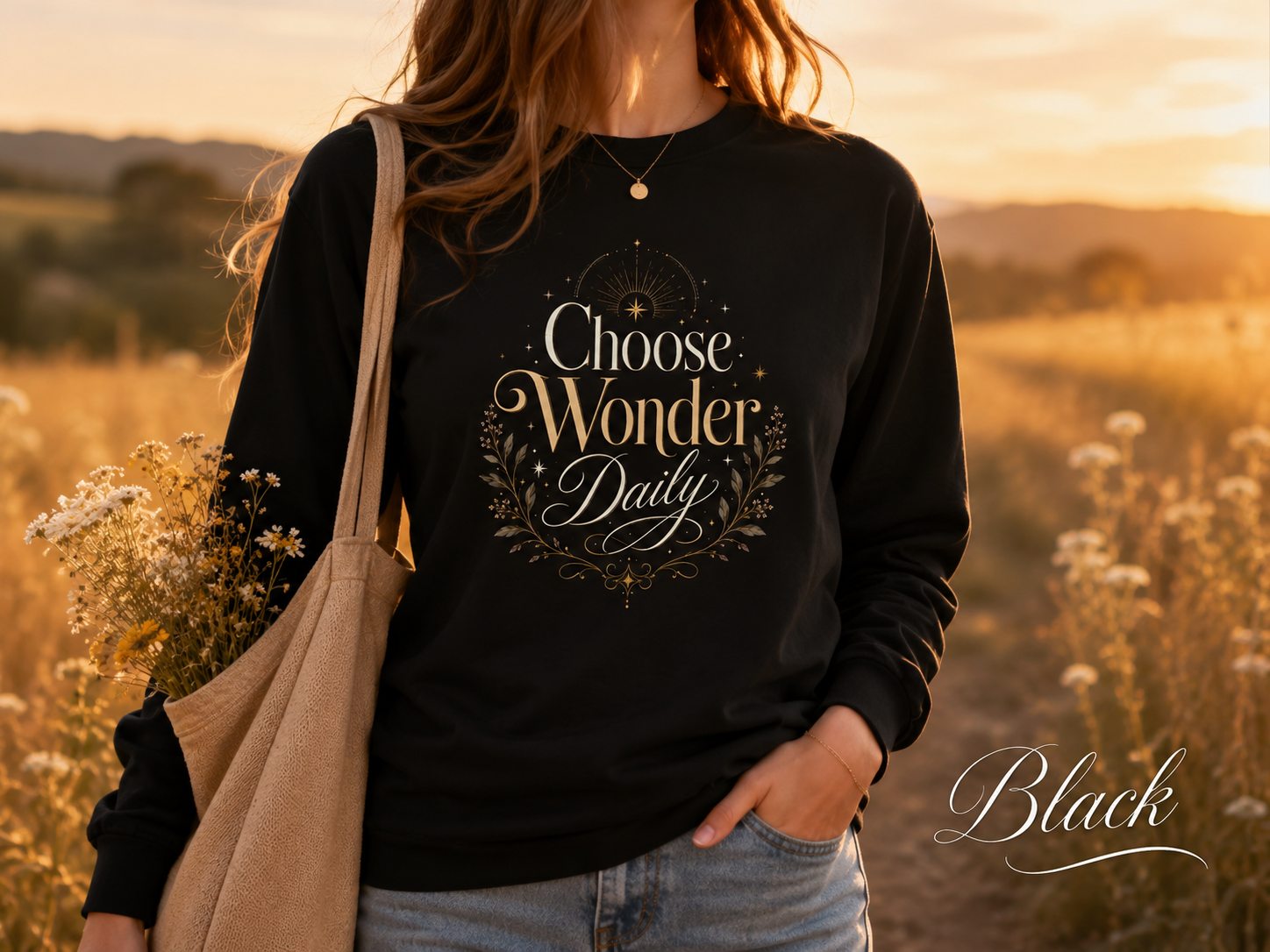 Choose Wonder Daily — Heavyweight Long Sleeve Tee