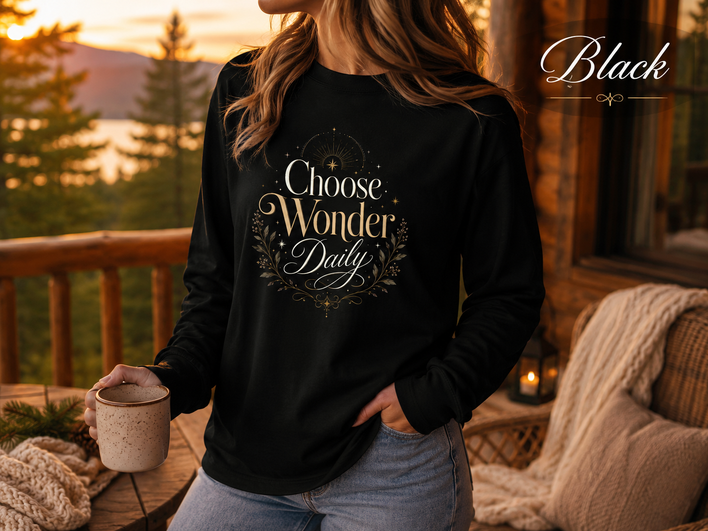 Choose Wonder Daily — Heavyweight Long Sleeve Tee