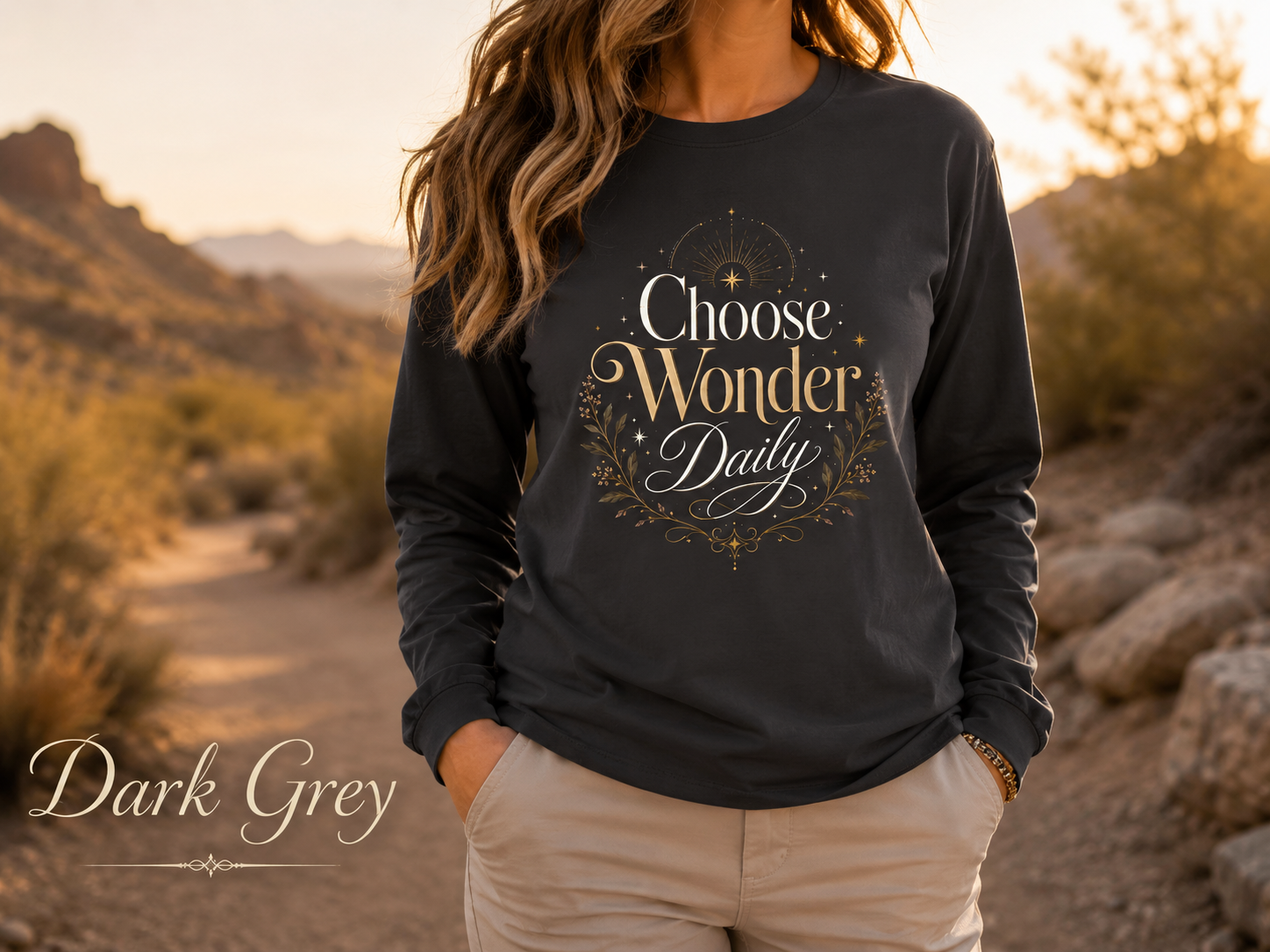 Choose Wonder Daily — Heavyweight Long Sleeve Tee