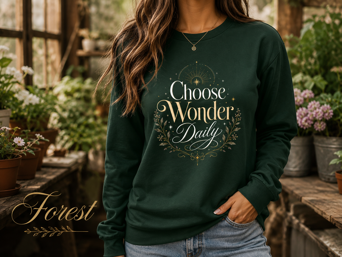 Choose Wonder Daily — Heavyweight Long Sleeve Tee