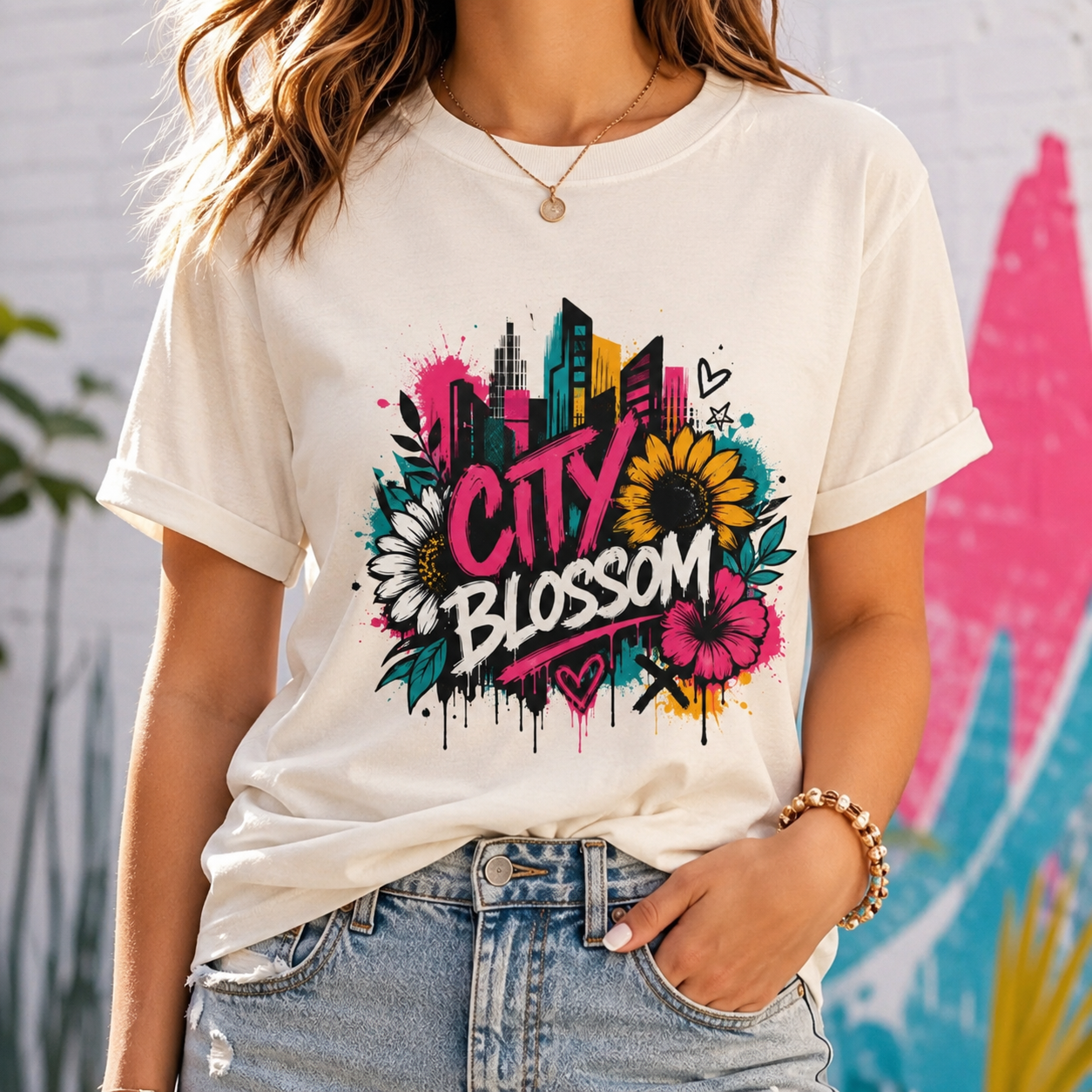 City Blossom — Graffiti Tee