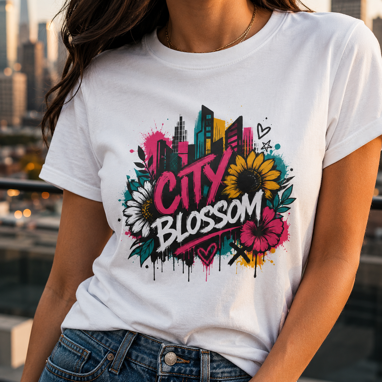 City Blossom — Graffiti Tee