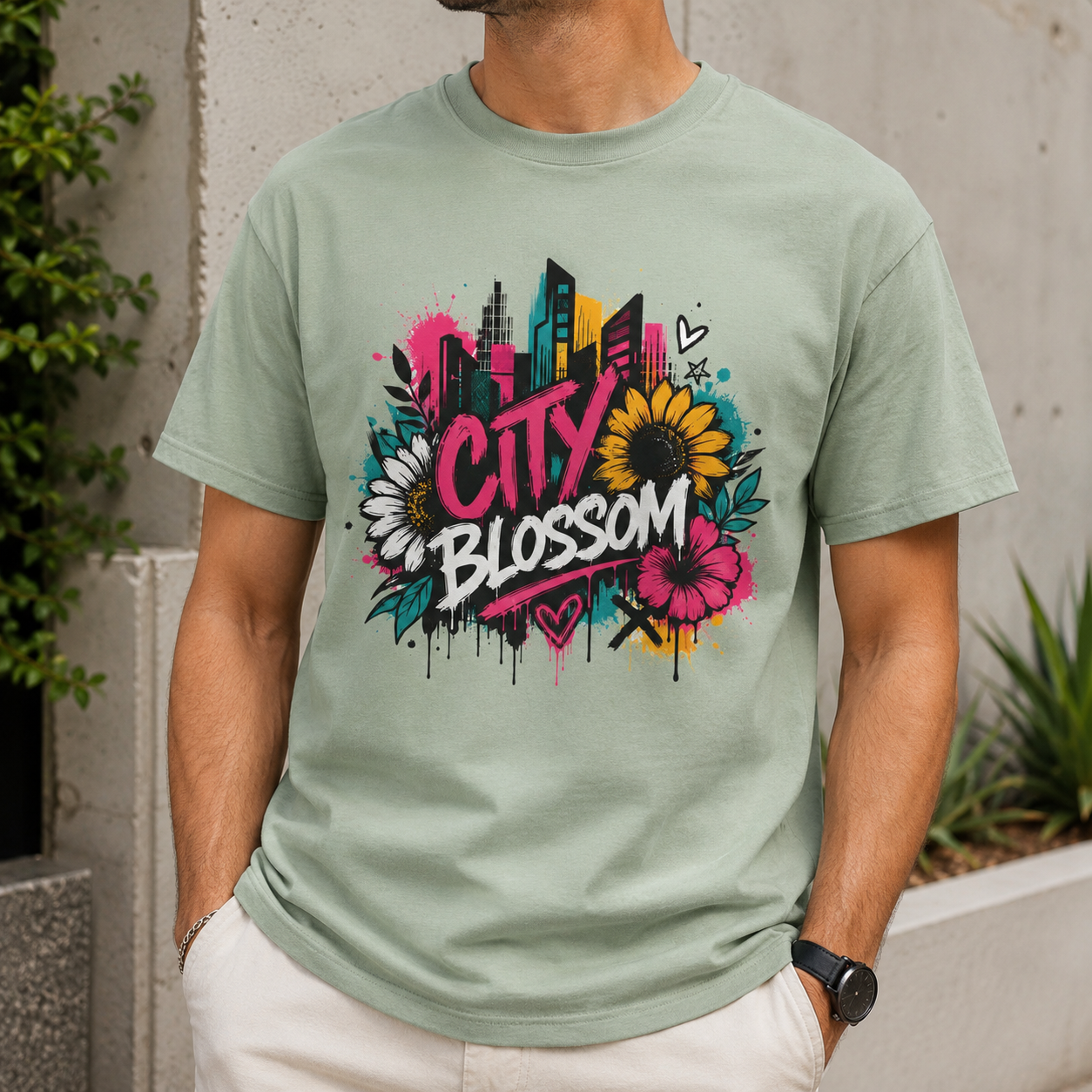 City Blossom — Graffiti Tee