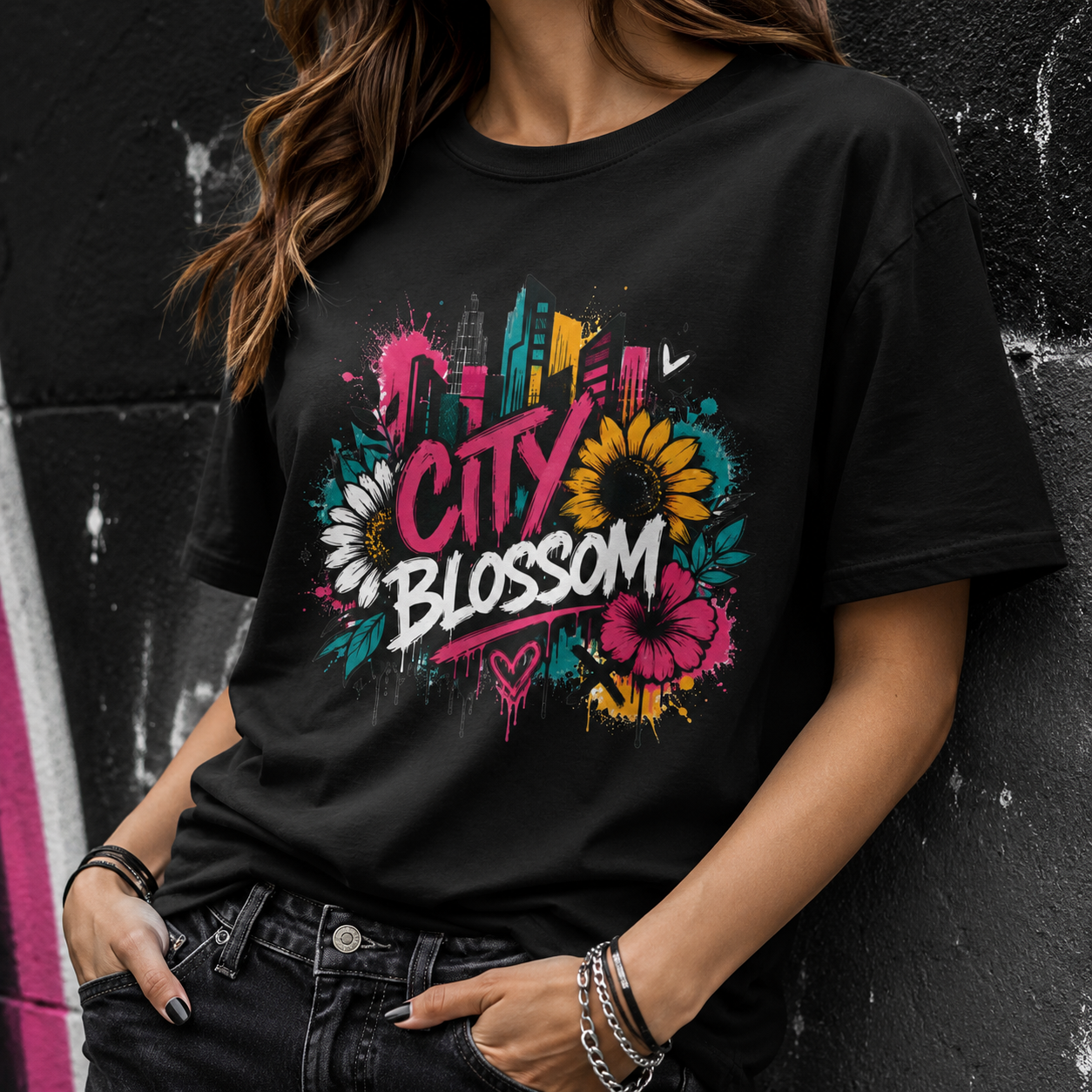 City Blossom — Graffiti Tee