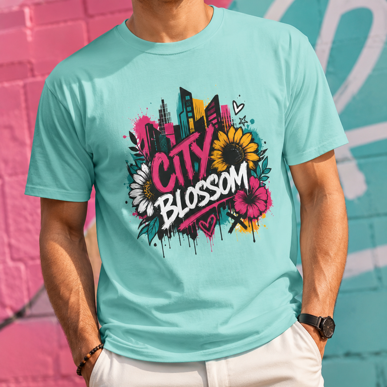 City Blossom — Graffiti Tee