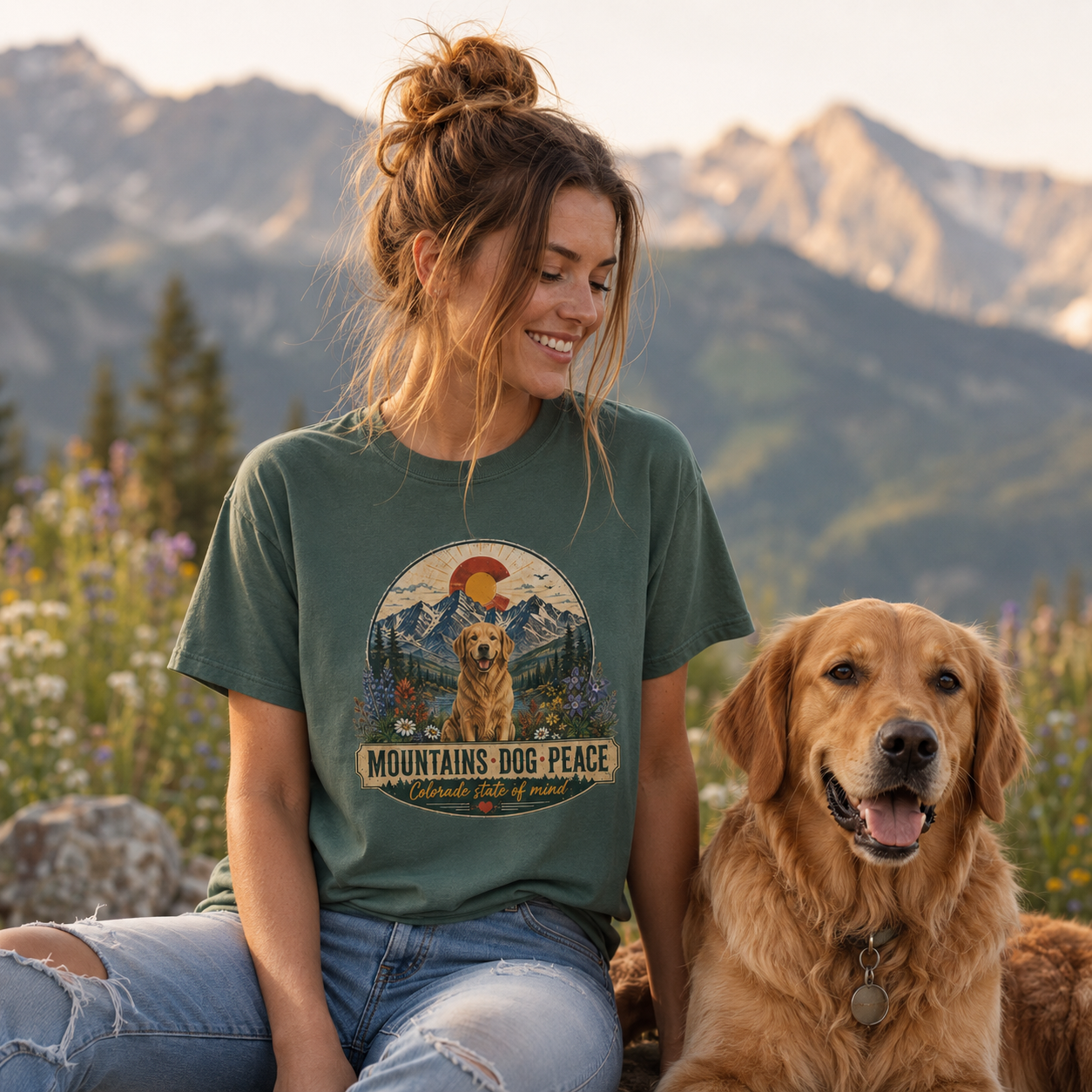Mountains Dog Peace - Colorado State of Mind