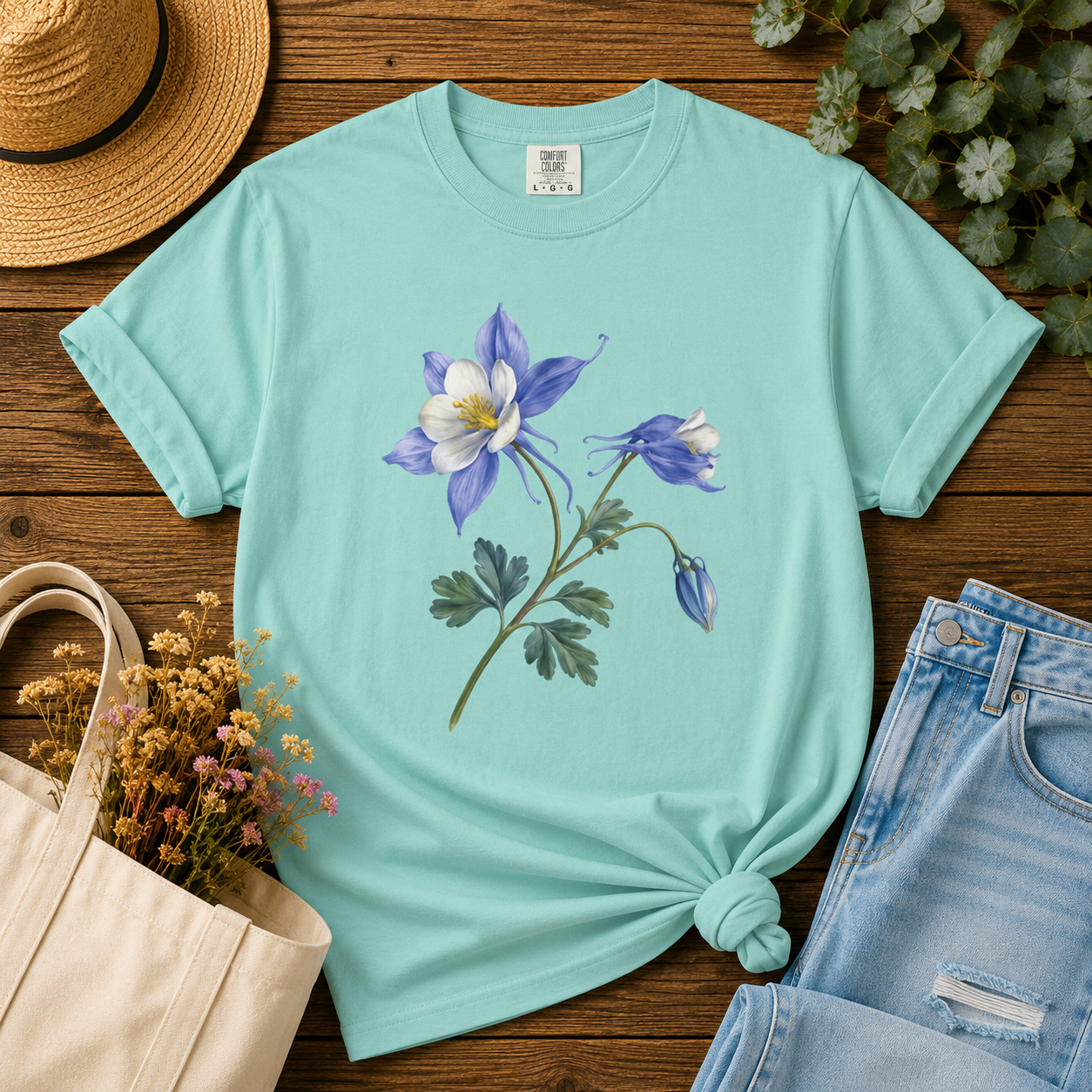 Columbine Flowers Tee
