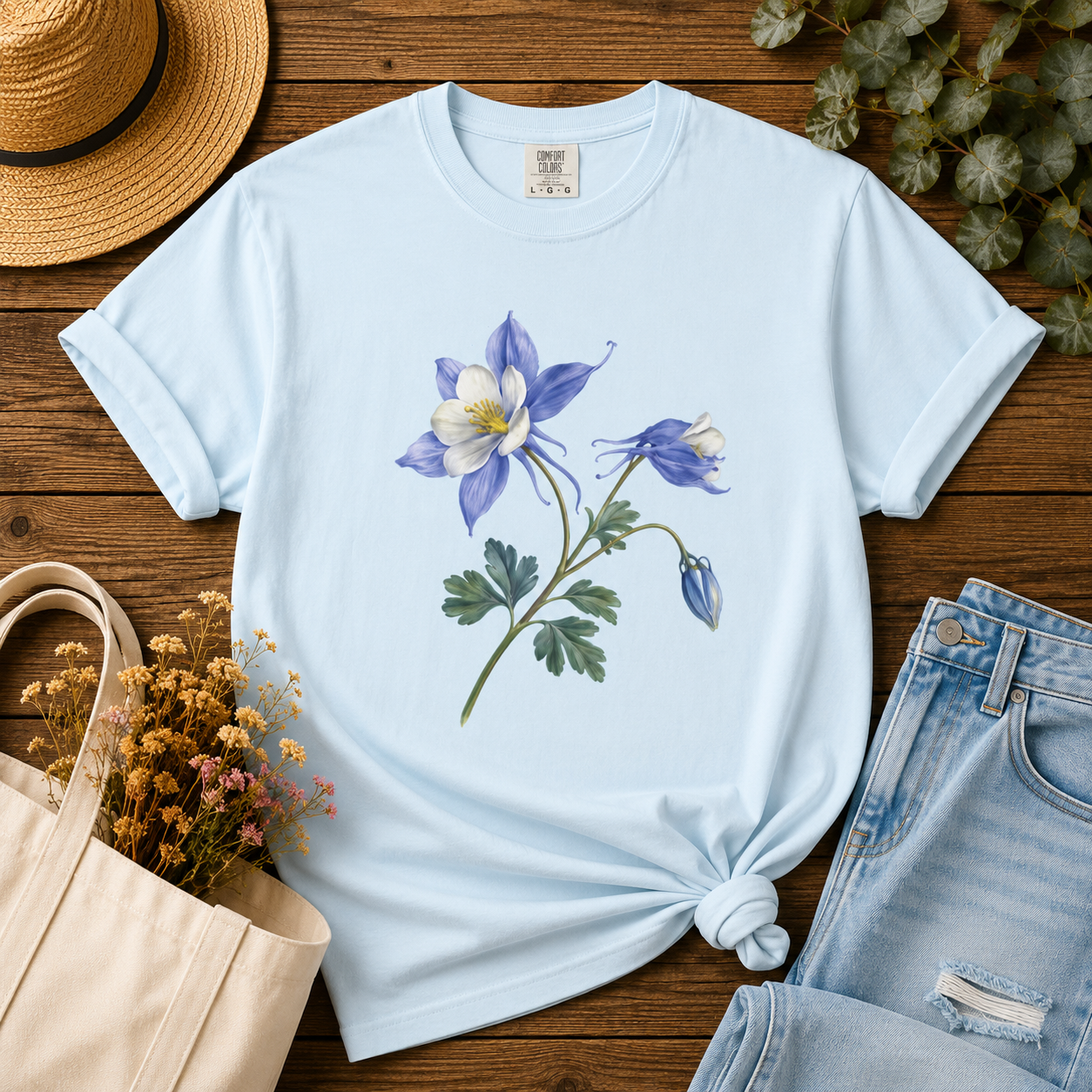 Columbine Flowers Tee