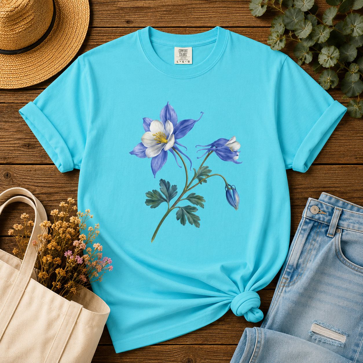 Columbine Flowers Tee
