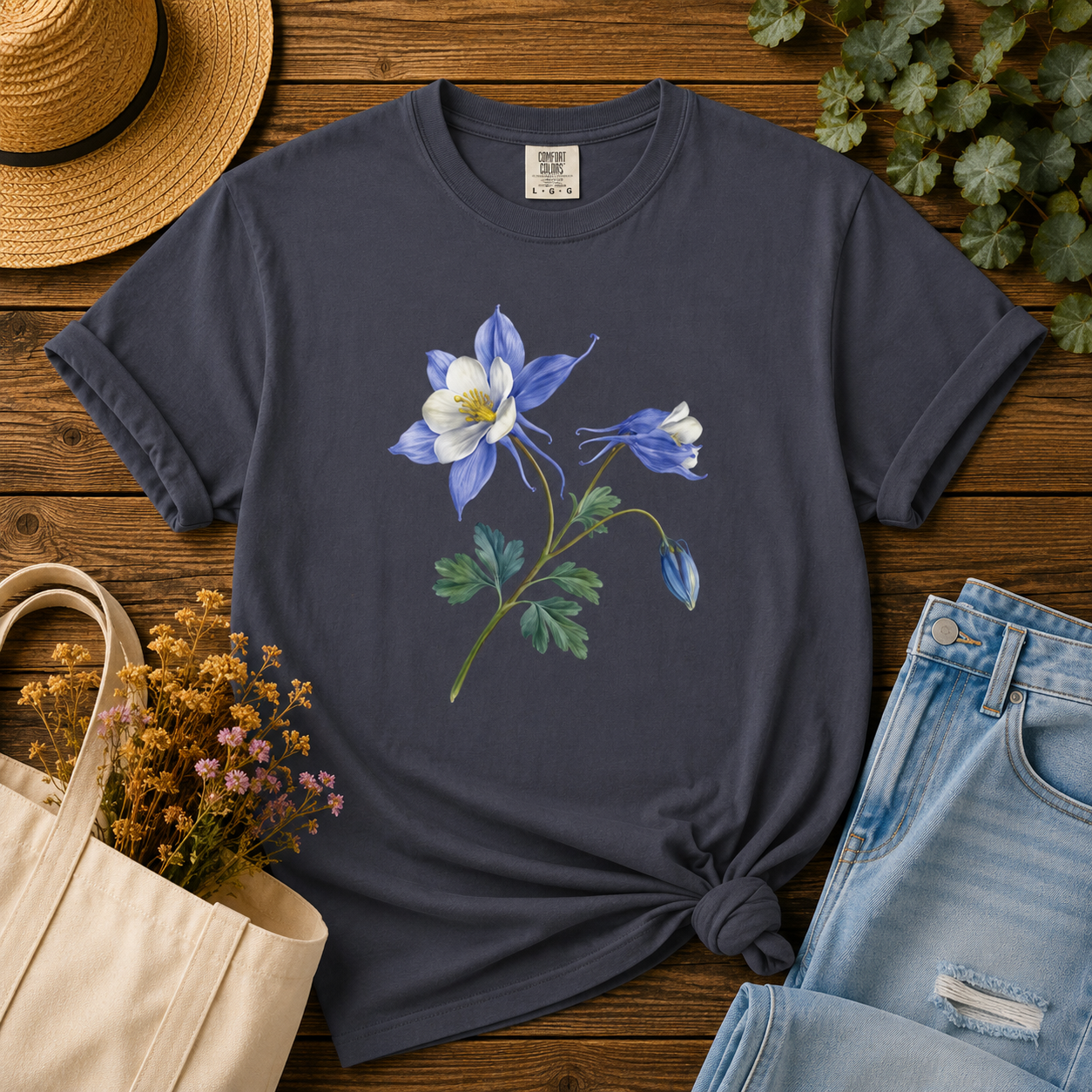 Columbine Flowers Tee