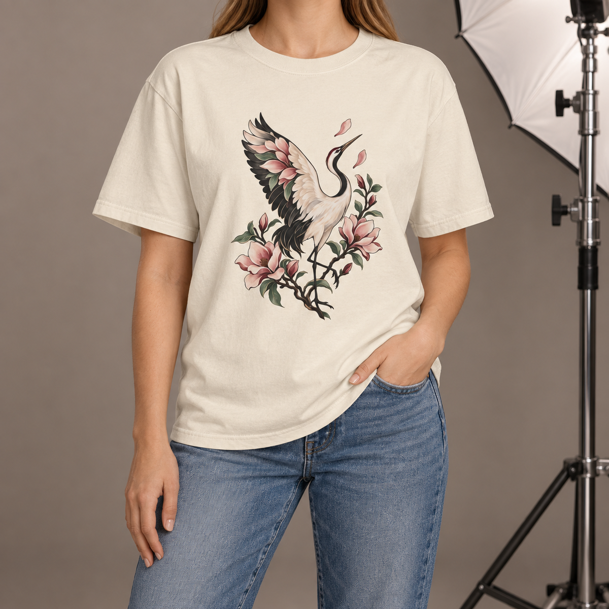 Crane & Magnolia T-Shirt — Garment-Dyed Cotton