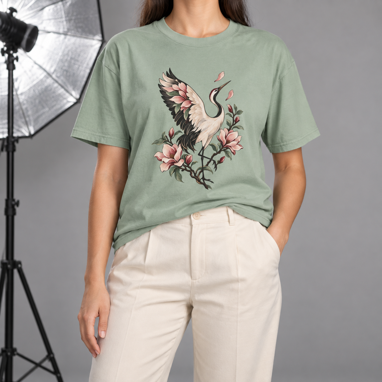Crane & Magnolia T-Shirt — Garment-Dyed Cotton