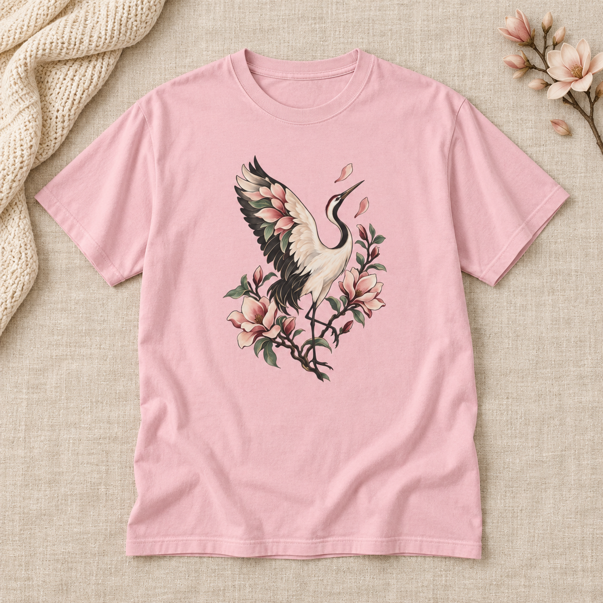 Crane & Magnolia T-Shirt — Garment-Dyed Cotton