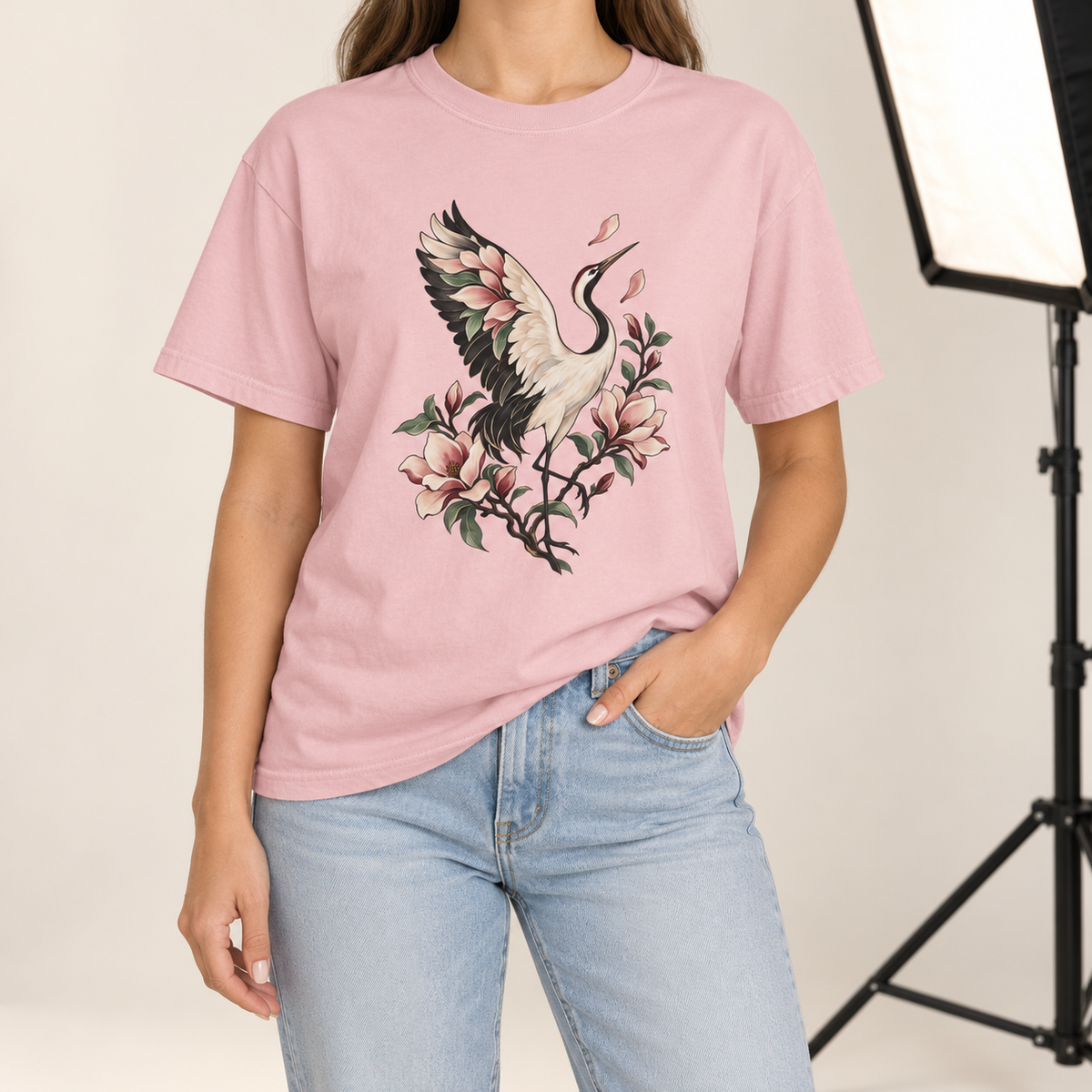 Crane & Magnolia T-Shirt — Garment-Dyed Cotton