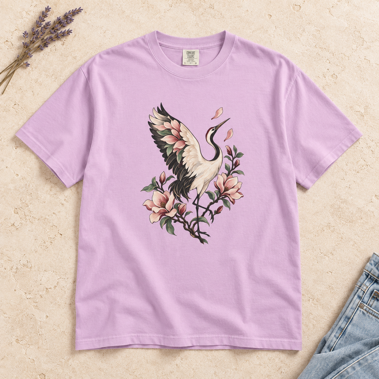 Crane & Magnolia T-Shirt — Garment-Dyed Cotton