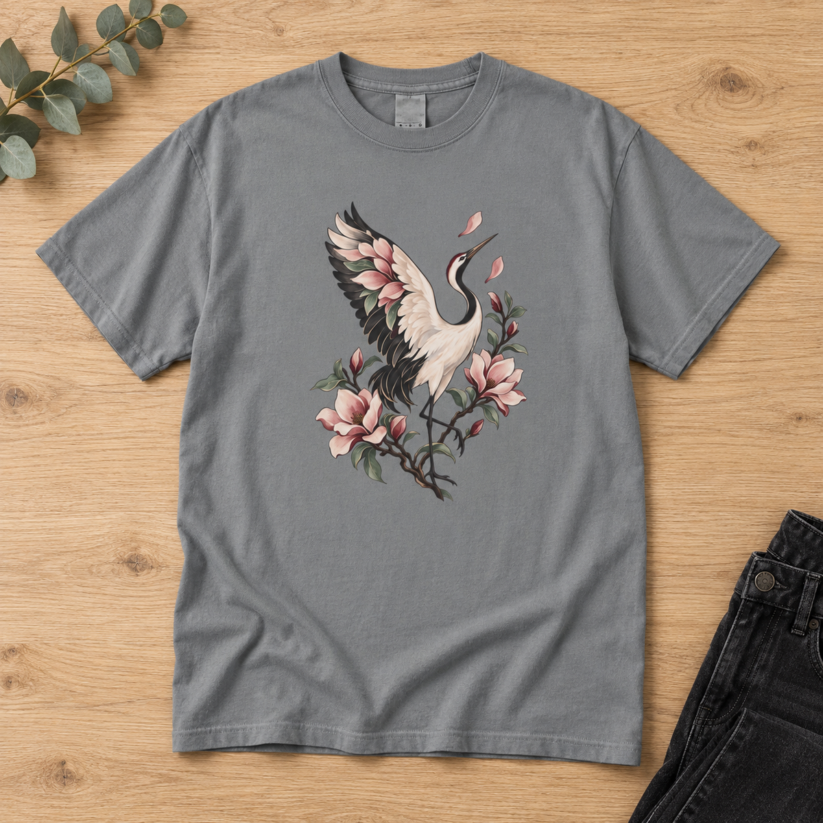 Crane & Magnolia T-Shirt — Garment-Dyed Cotton