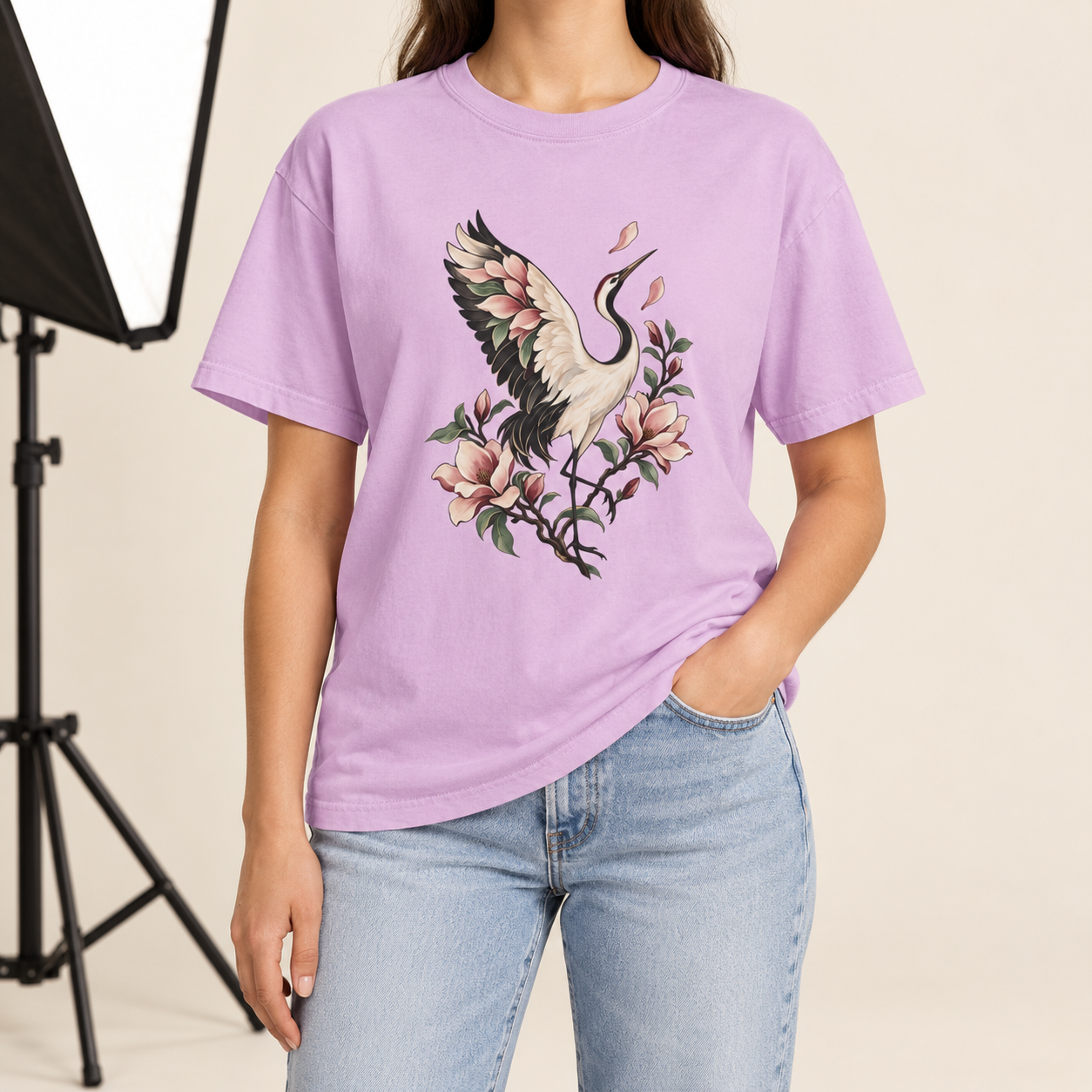 Crane & Magnolia T-Shirt — Garment-Dyed Cotton