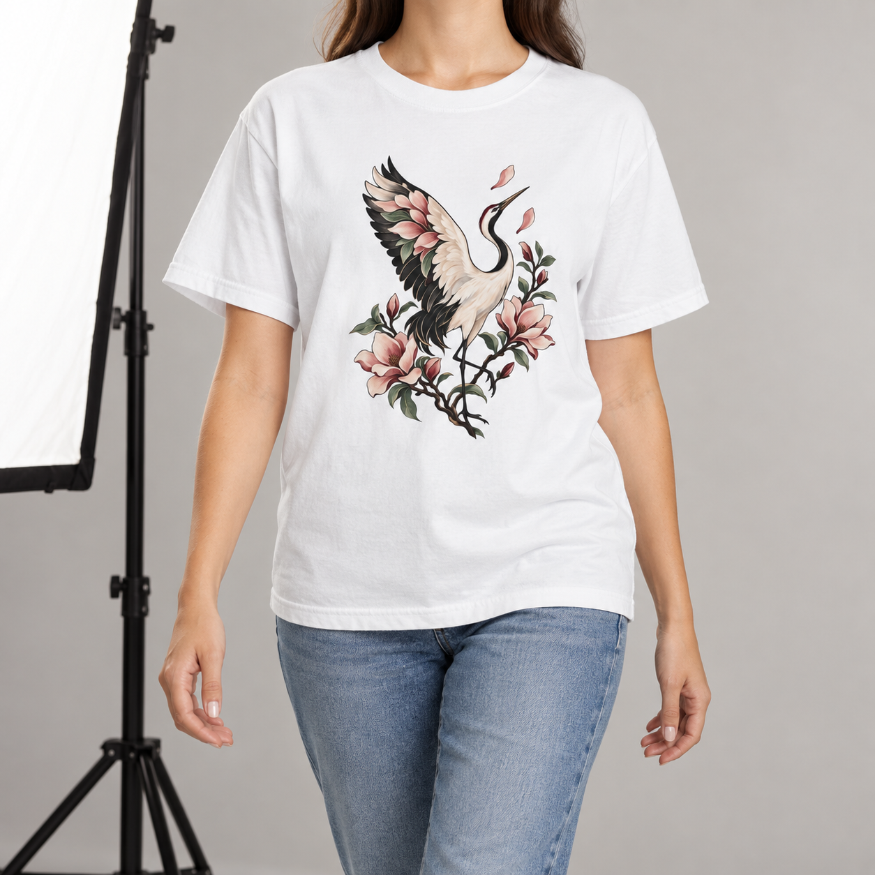 Crane & Magnolia T-Shirt — Garment-Dyed Cotton