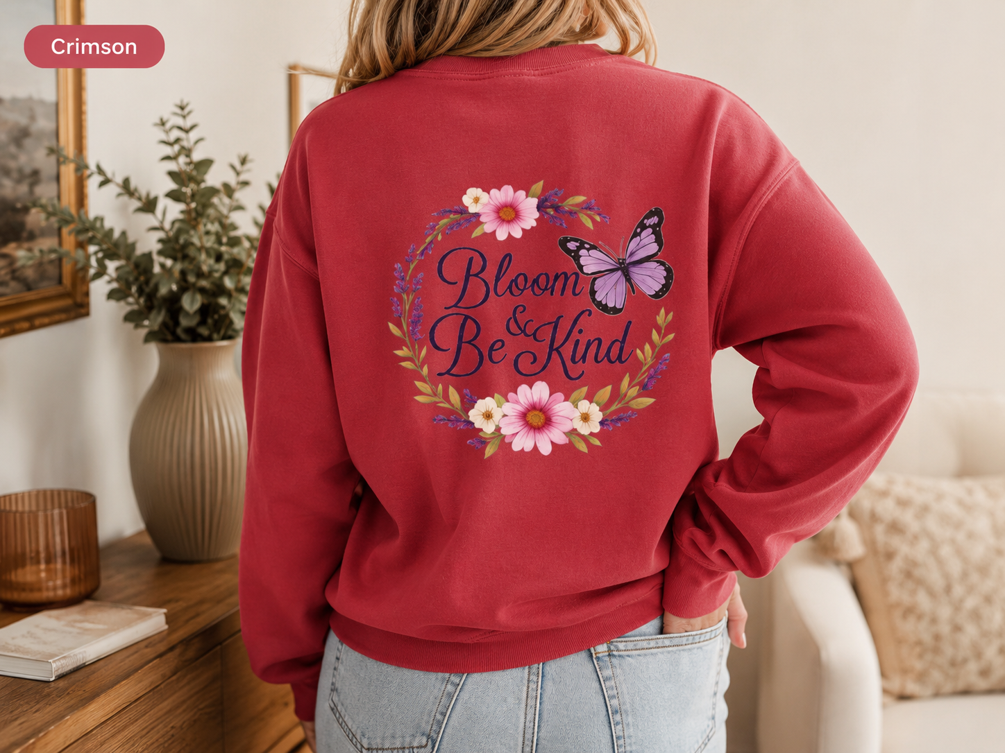 Bloom Anyway - Wildflower Front & Back Sweatshirt