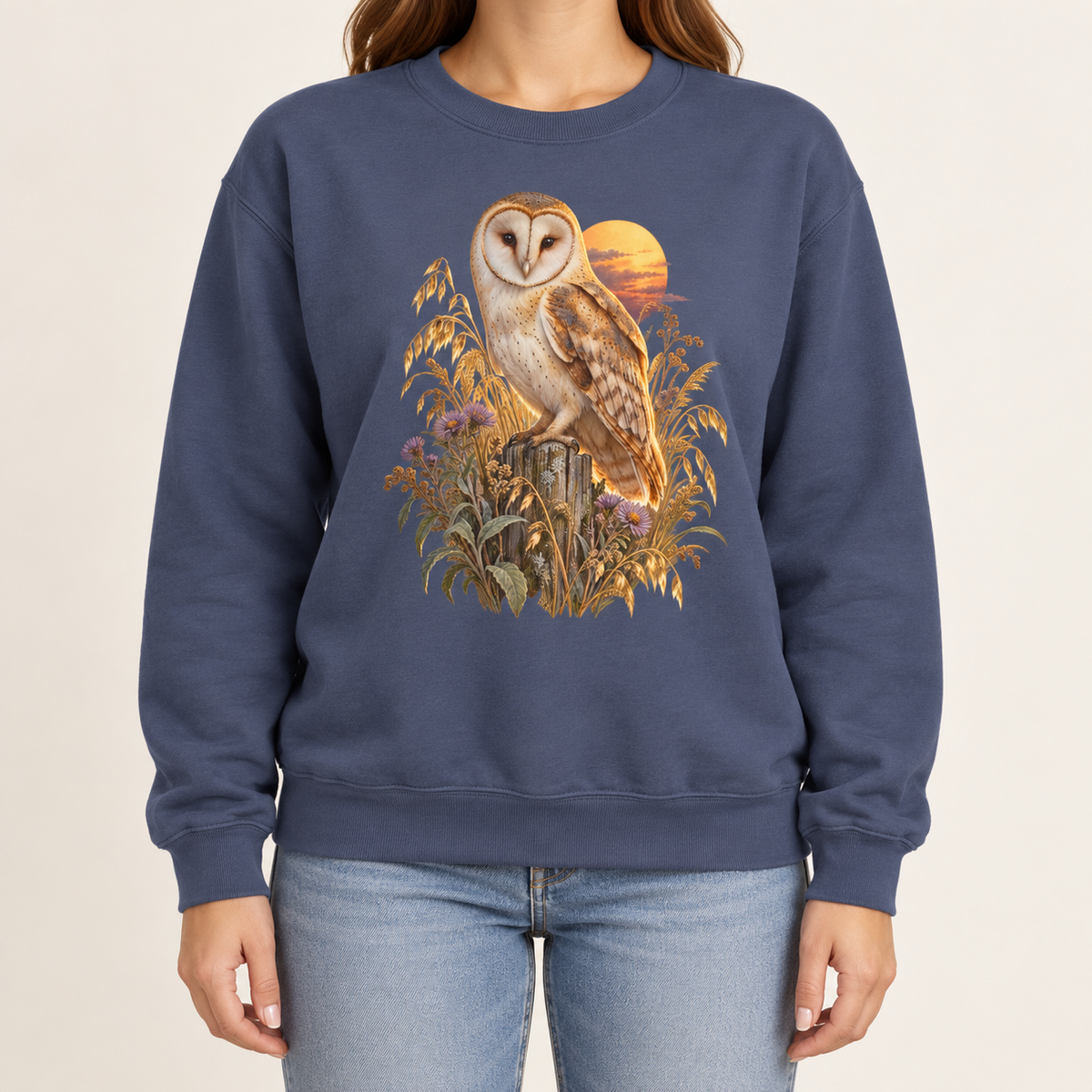 Barn Owl at Dusk Sweatshirt — The Evening Shift