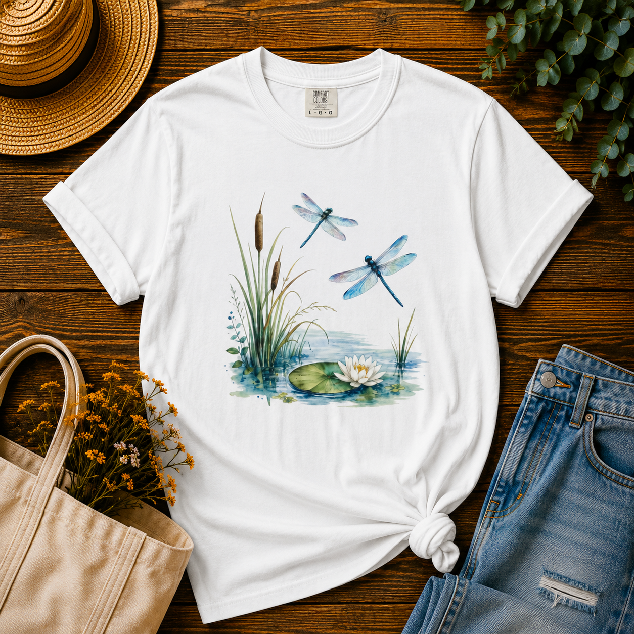 Dragonflies & Lily Pond Tee