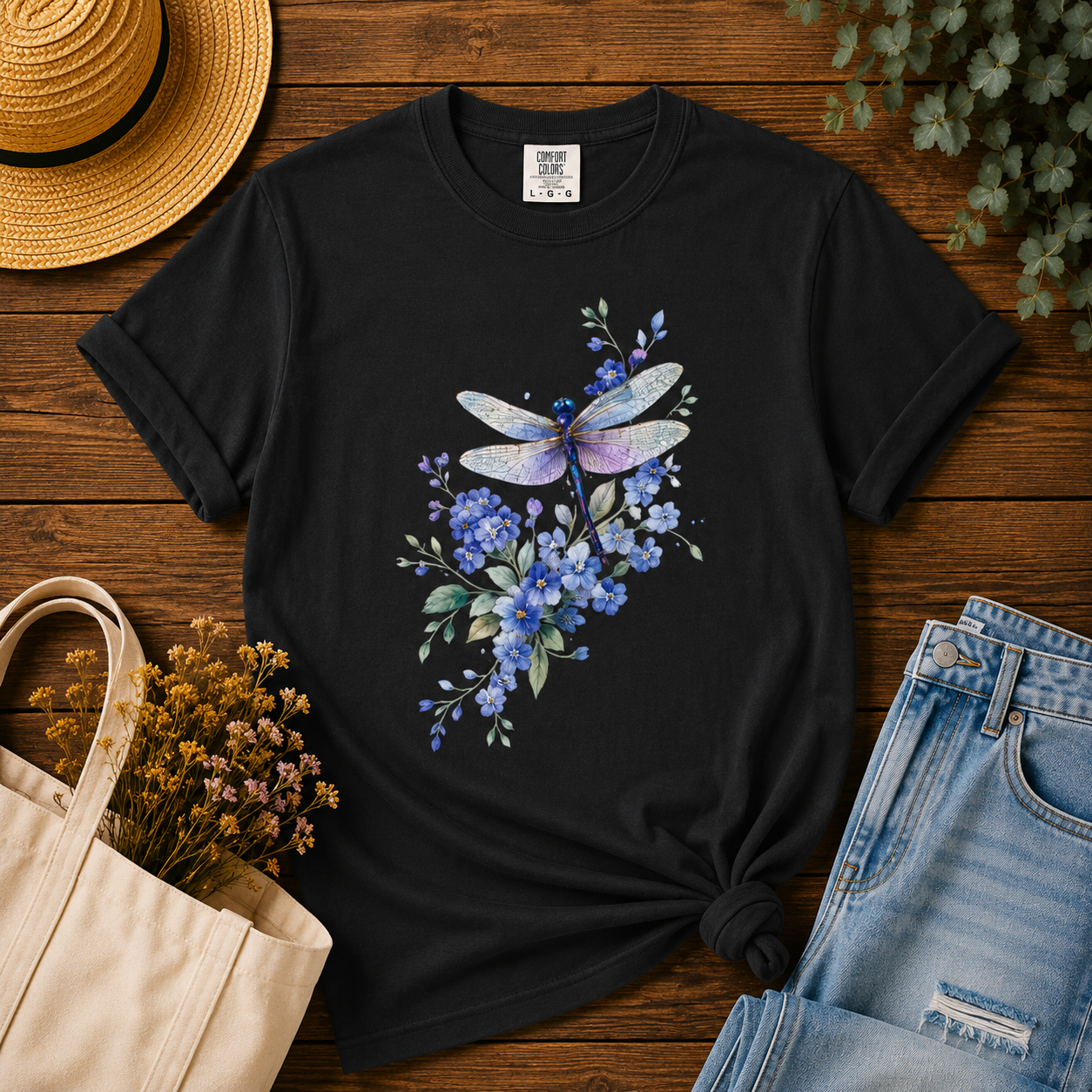 Dragonfly & Forget-Me-Nots Tee