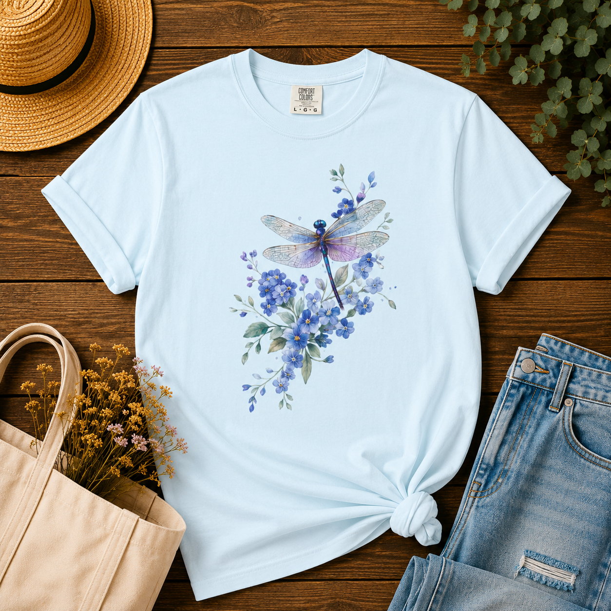 Dragonfly & Forget-Me-Nots Tee