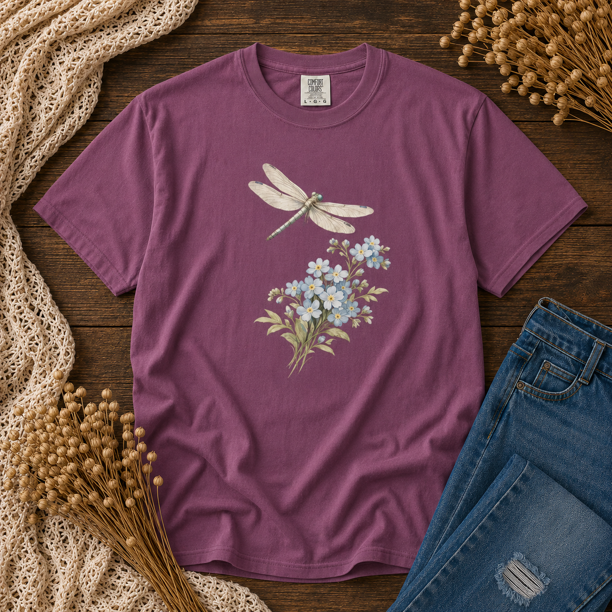 Dragonfly Forget-Me-Nots v2 Tee