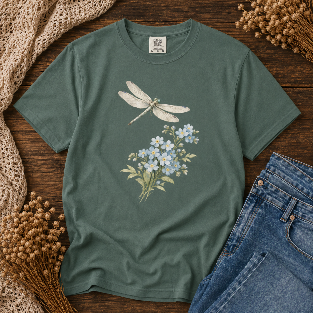 Dragonfly Forget-Me-Nots v2 Tee