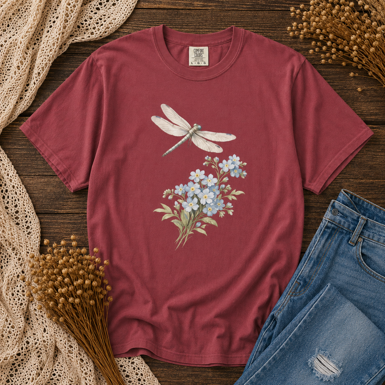Dragonfly Forget-Me-Nots v2 Tee