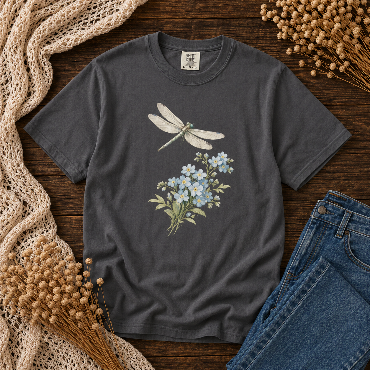 Dragonfly Forget-Me-Nots v2 Tee