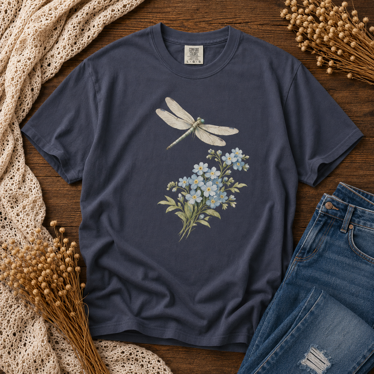 Dragonfly Forget-Me-Nots v2 Tee