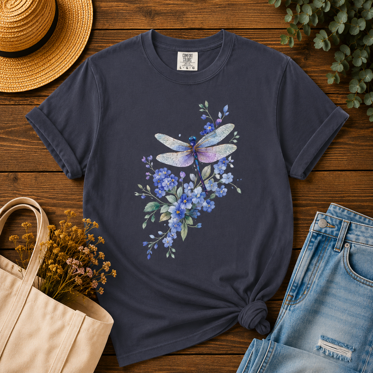 Dragonfly & Forget-Me-Nots Tee