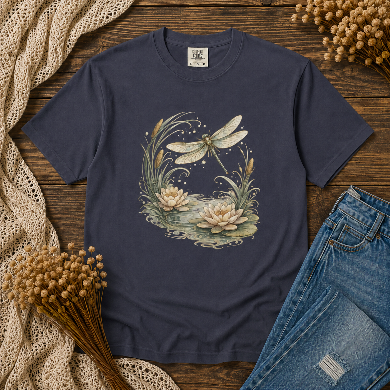 Dragonfly Water Lilies Tee